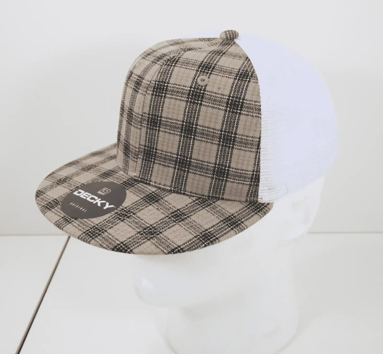 Decky 6015 H/c Plaid Cap - White 222 - one Size Fits Most