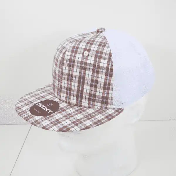 Decky 6015 H/c Plaid Cap - White 229 - one Size Fits Most