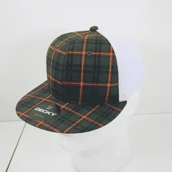 Decky 6015 H/c Plaid Cap - White 230 - one Size Fits Most