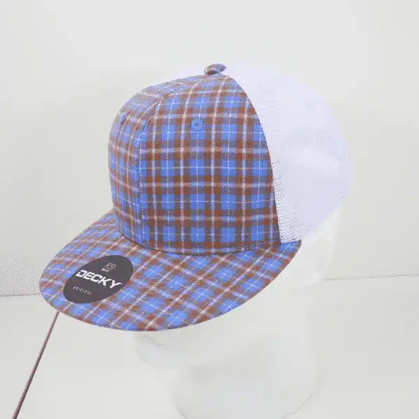 Decky 6015 H/c Plaid Cap - White 231 - one Size Fits Most