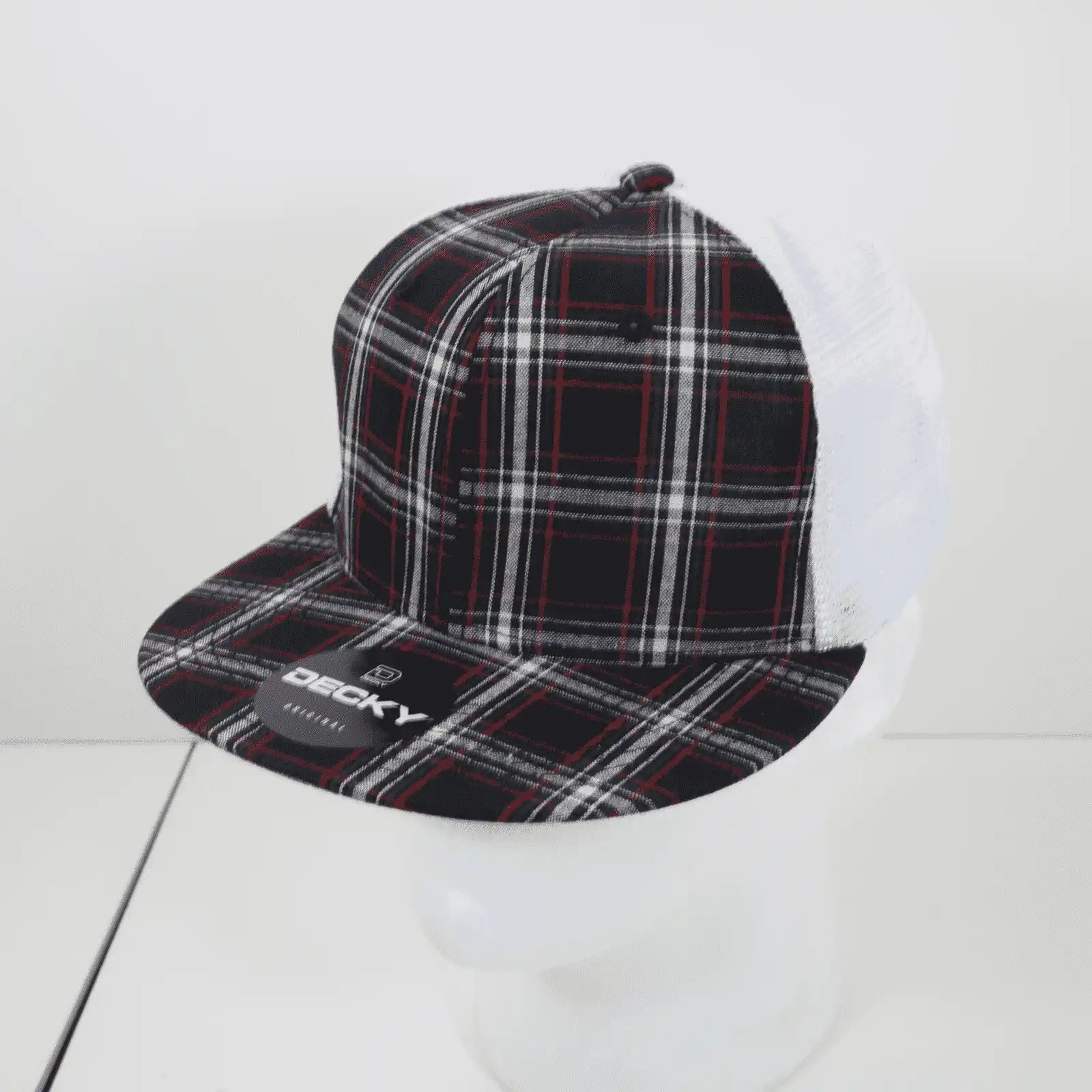 Decky 6015 H/c Plaid Cap - White 235 - one Size Fits Most