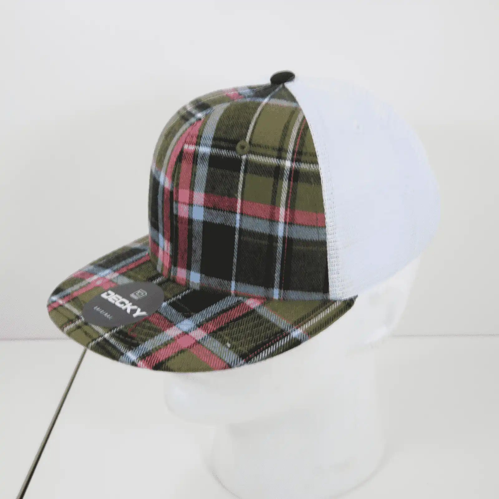 Decky 6015 H/c Plaid Cap - White 238 - one Size Fits Most