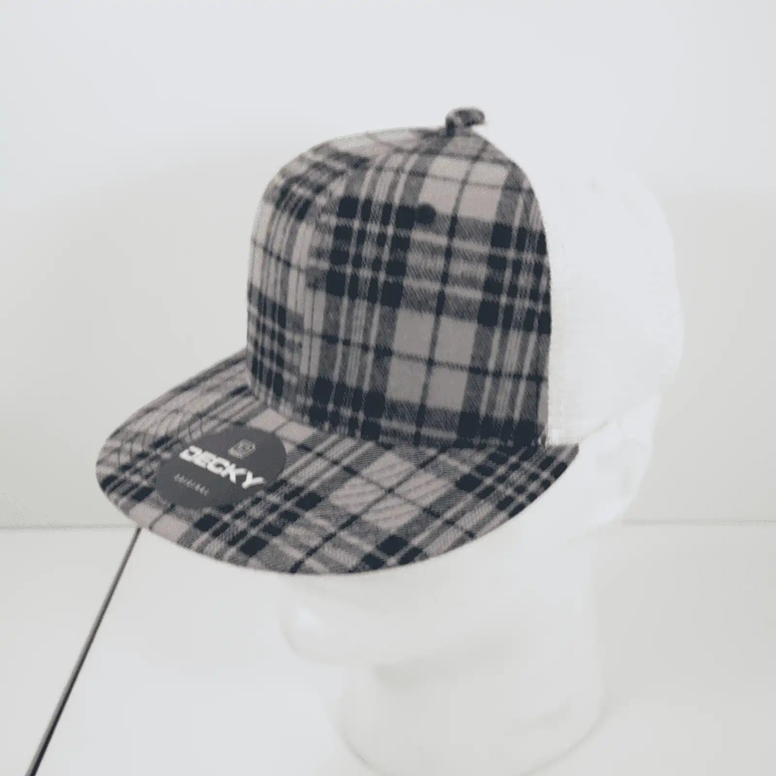 Decky 6015 H/c Plaid Cap - White 240 - one Size Fits Most