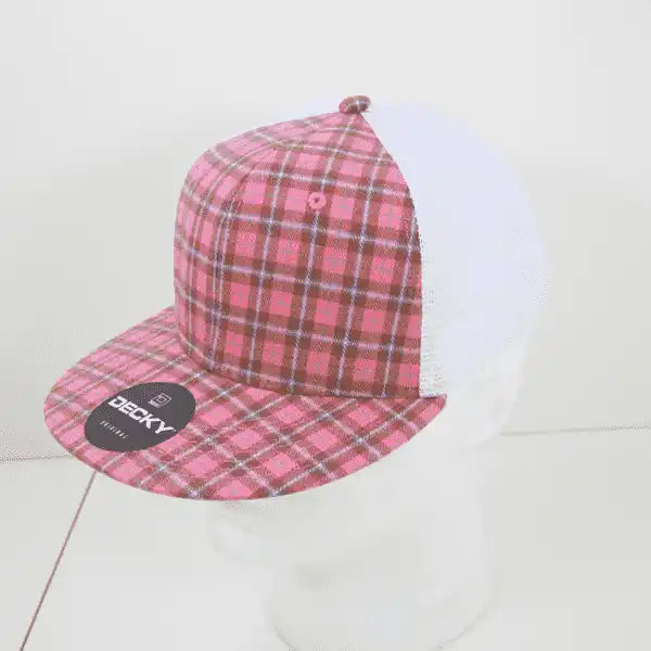 Decky 6015 H/c Plaid Cap - White 242 - one Size Fits Most