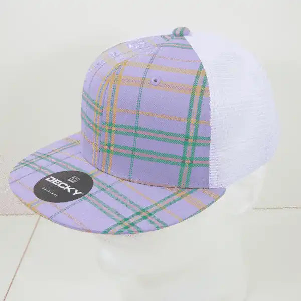 Decky 6015 H/c Plaid Cap - White 245 - one Size Fits Most