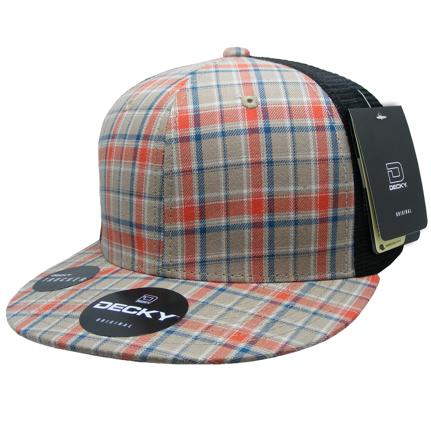 Decky 6016 H/c Plaid Cap - 102 Black