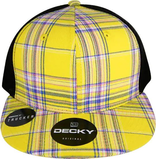 Decky 6016 H/c Plaid Cap - Black 103 - White / one Size Fits Most