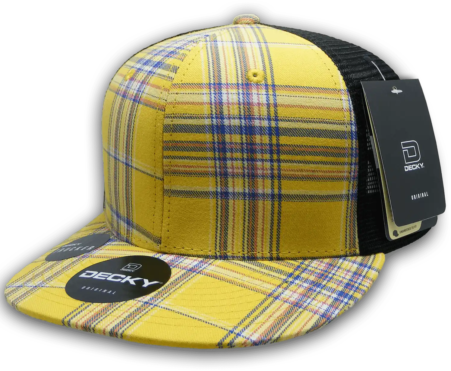 Decky 6016 H/c Plaid Cap - Black 103 - White / one Size Fits Most