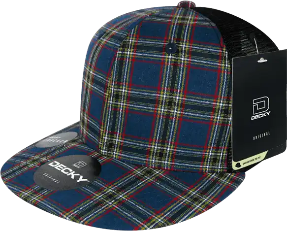 Decky 6016 H/c Plaid Cap - Black 221 - White / one Size Fits Most