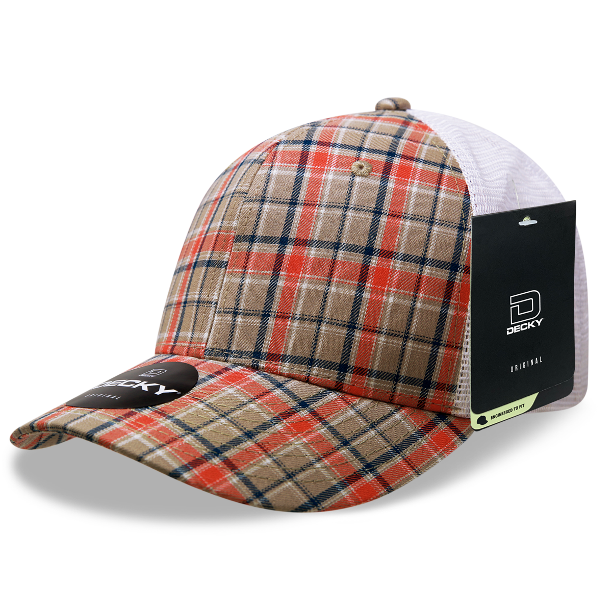Decky 6017 M/c Plaid Cap - 102 White