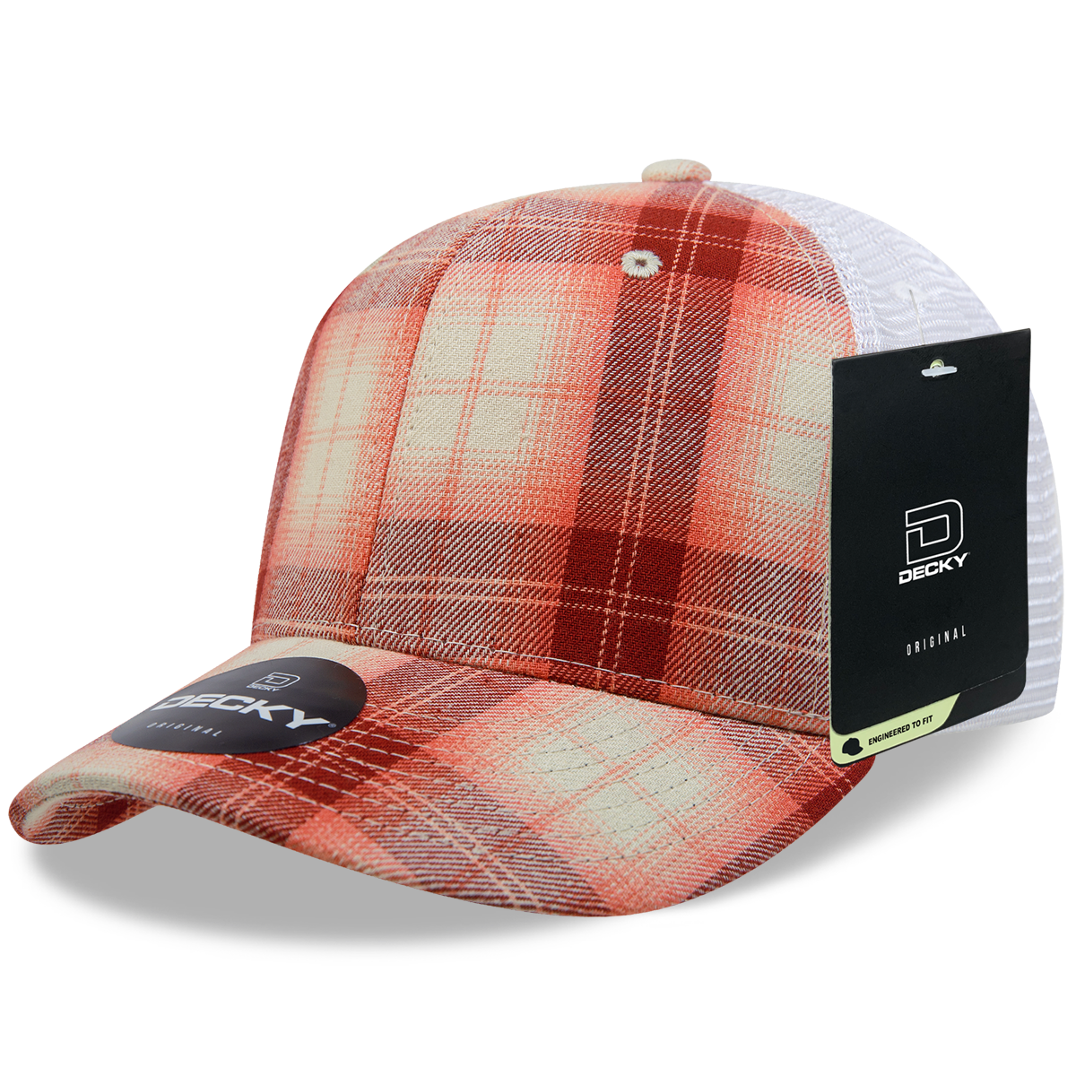 Decky 6017 M/c Plaid Cap - 117 White