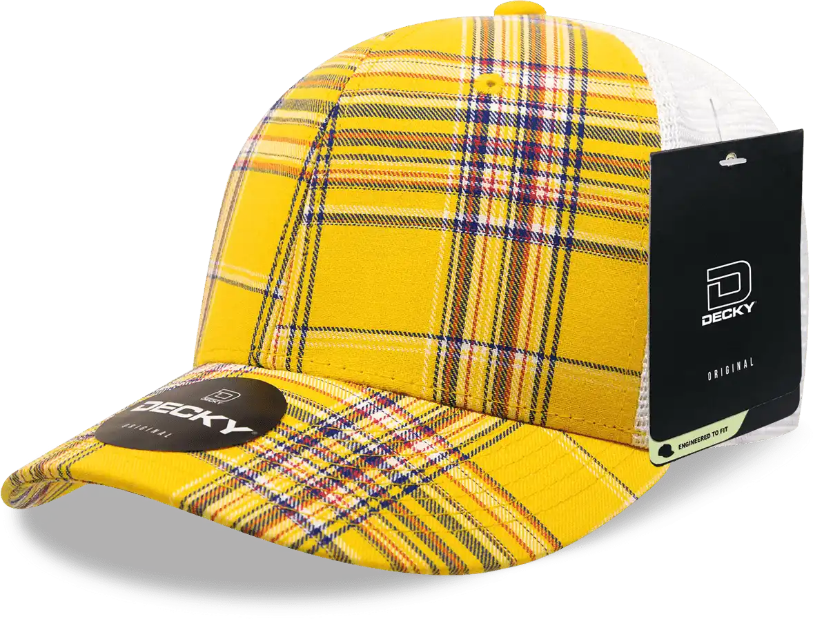 Decky 6017 M/c Plaid Cap - White 103 - one Size Fits Most