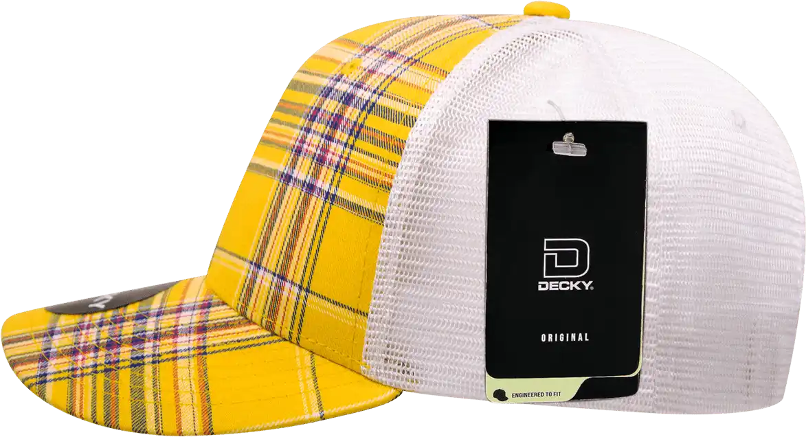 Decky 6017 M/c Plaid Cap - White 103 - one Size Fits Most