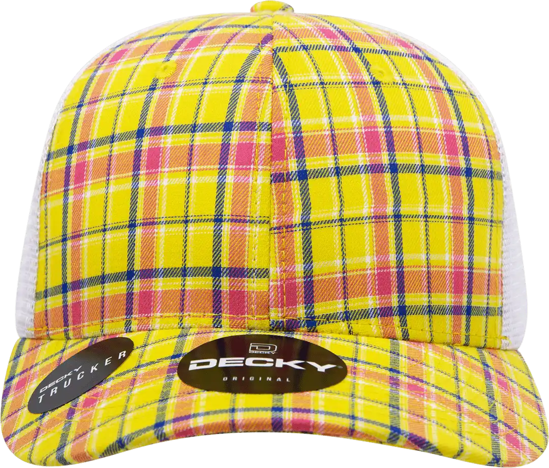 Decky 6017 M/c Plaid Cap - White 105 - one Size Fits Most
