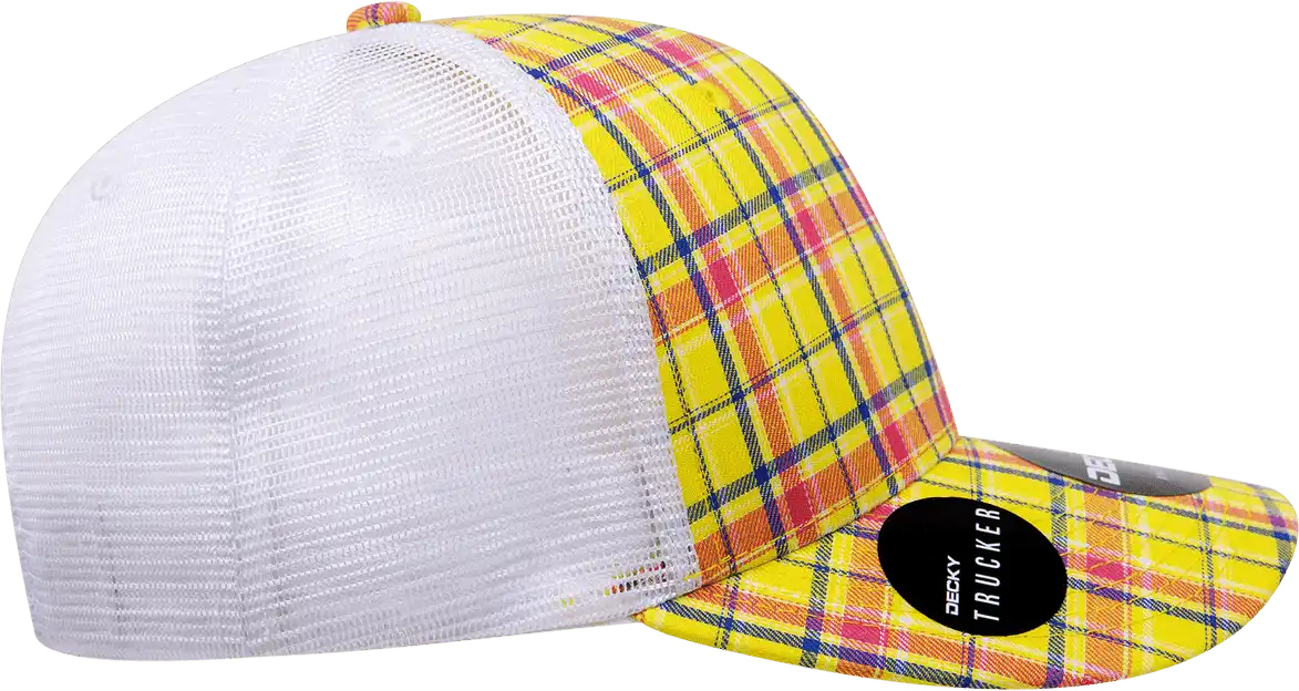 Decky 6017 M/c Plaid Cap - White 105 - one Size Fits Most