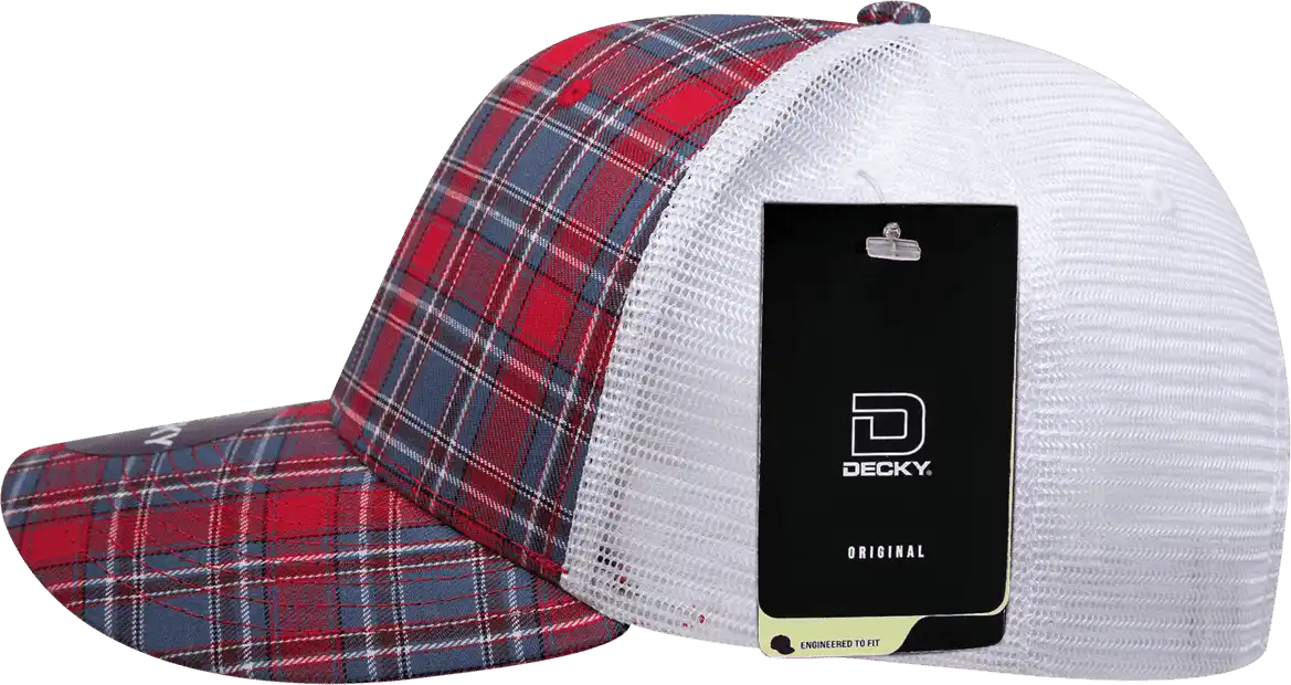 Decky 6017 M/c Plaid Cap - White 108 - one Size Fits Most