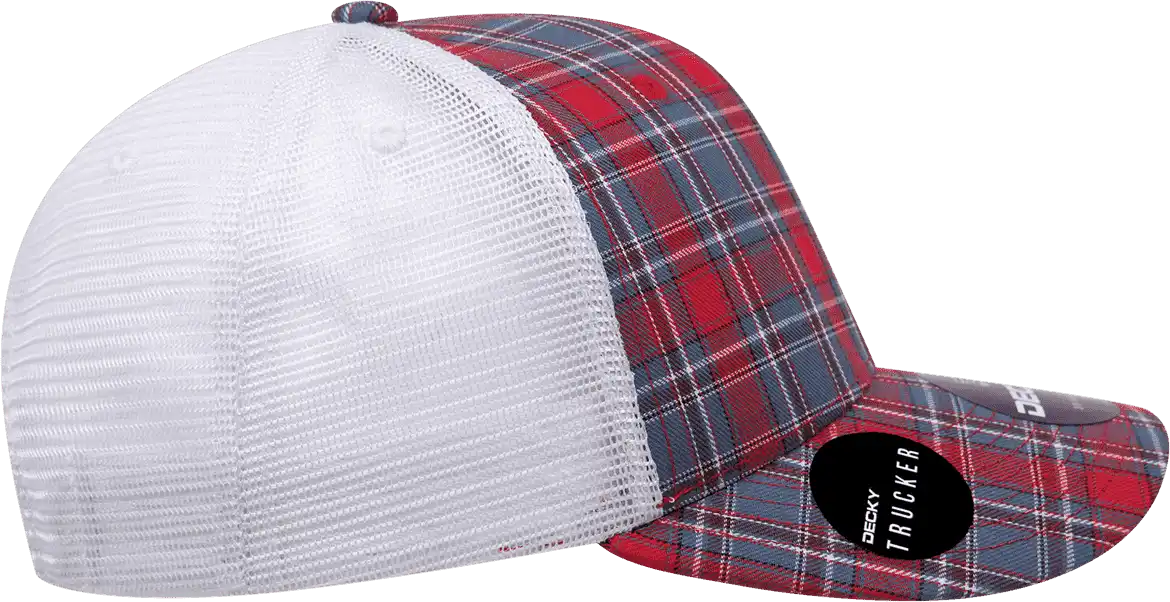 Decky 6017 M/c Plaid Cap - White 108 - one Size Fits Most