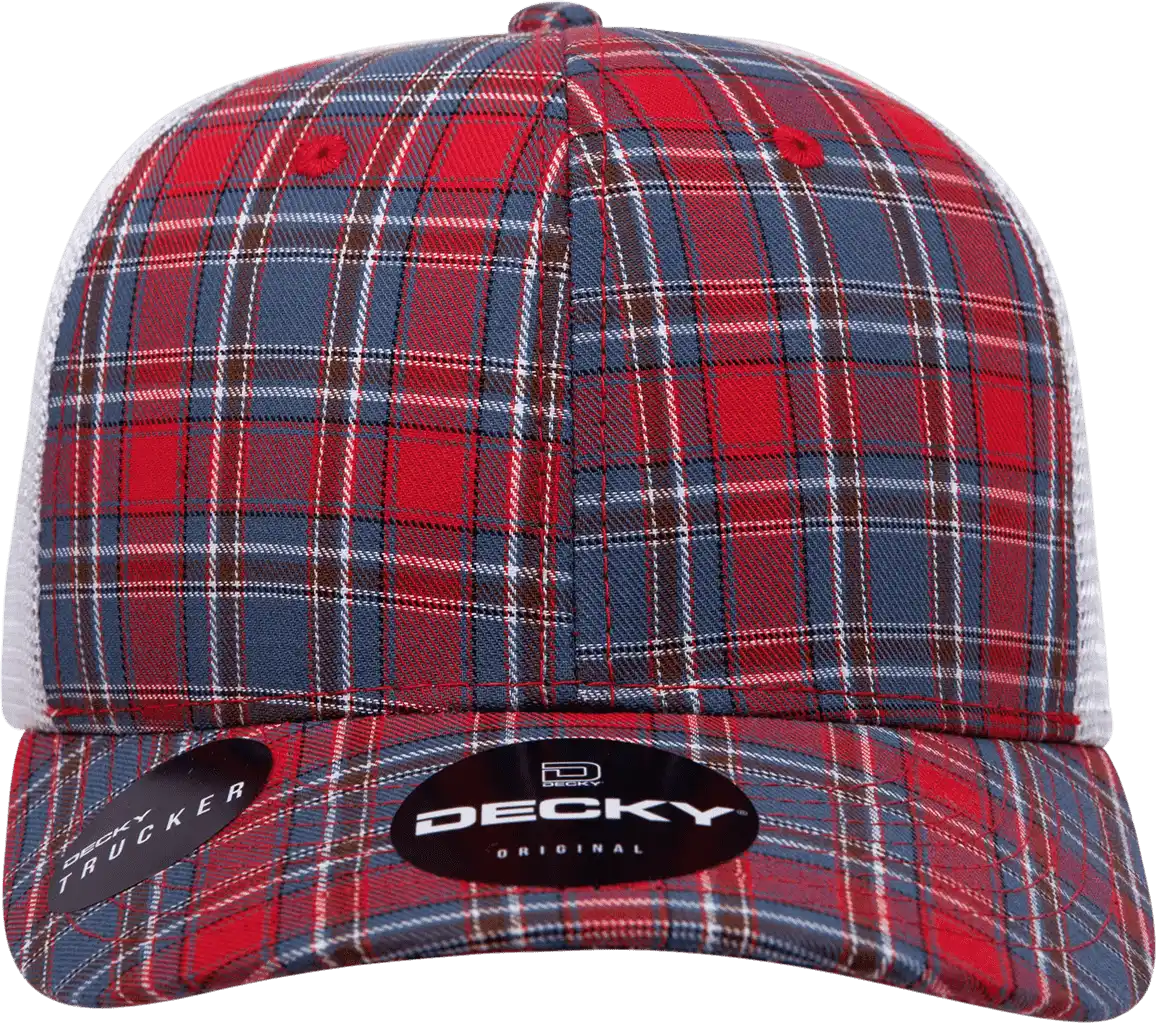 Decky 6017 M/c Plaid Cap - White 108 - one Size Fits Most