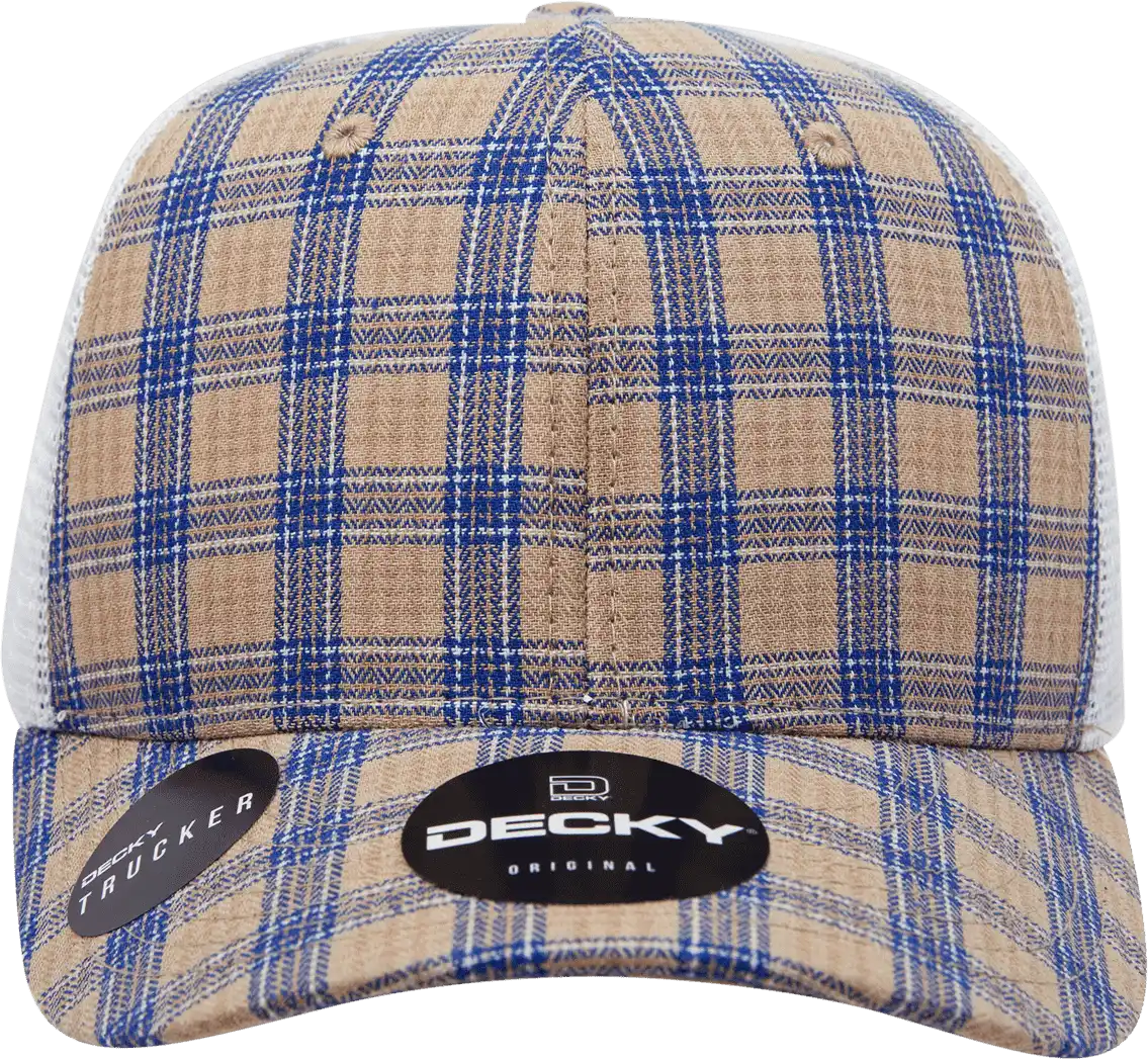 Decky 6017 M/c Plaid Cap - White 109 - one Size Fits Most