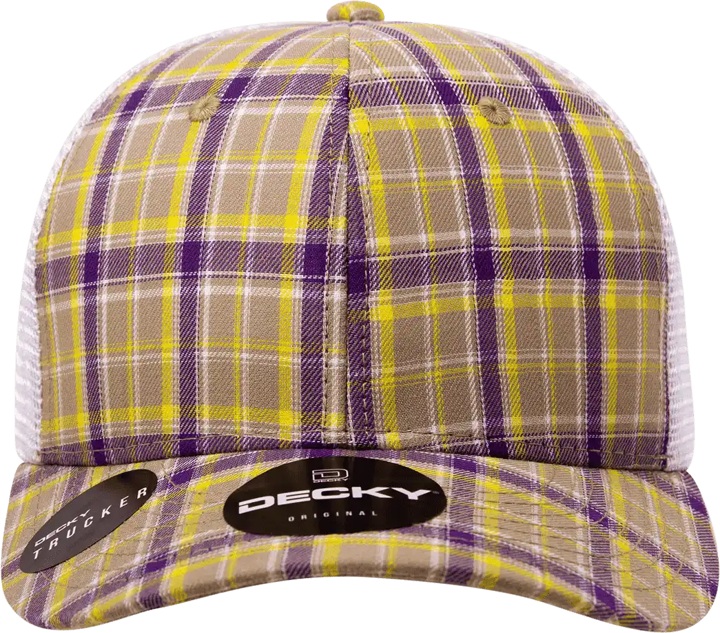 Decky 6017 M/c Plaid Cap - White 111 - one Size Fits Most