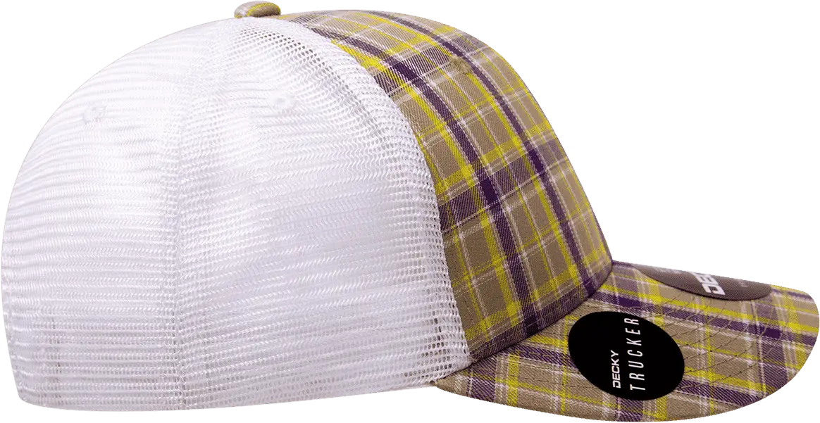 Decky 6017 M/c Plaid Cap - White 111