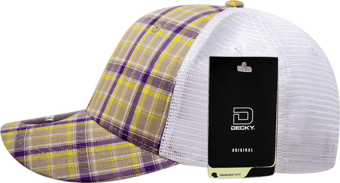 Decky 6017 M/c Plaid Cap - White 111