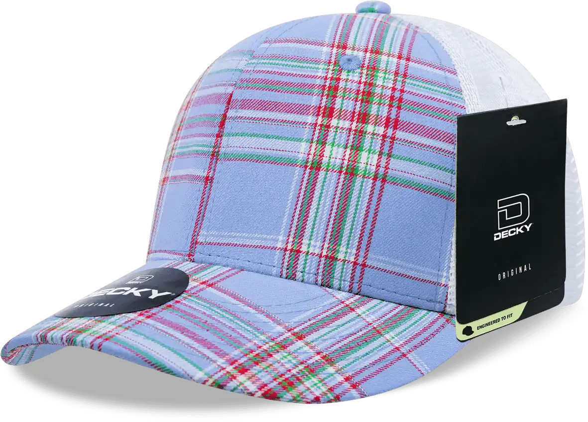 Decky 6017 M/c Plaid Cap - White 112 - one Size Fits Most