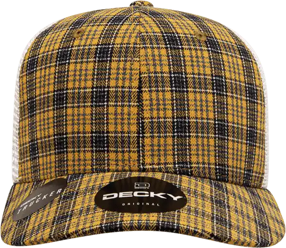 Decky 6017 M/c Plaid Cap - White 121 - one Size Fits Most
