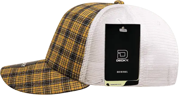 Decky 6017 M/c Plaid Cap - White 121