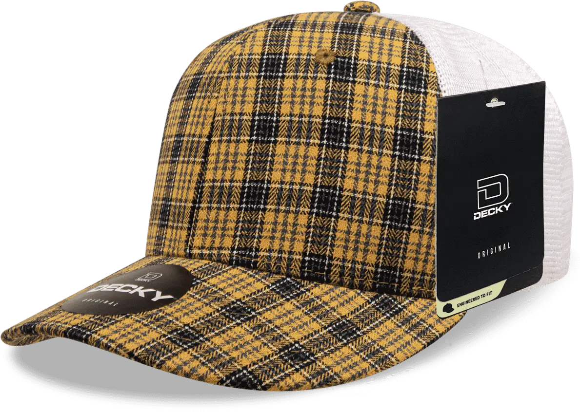 Decky 6017 M/c Plaid Cap - White 121