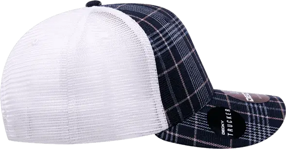 Decky 6017 M/c Plaid Cap - White 123