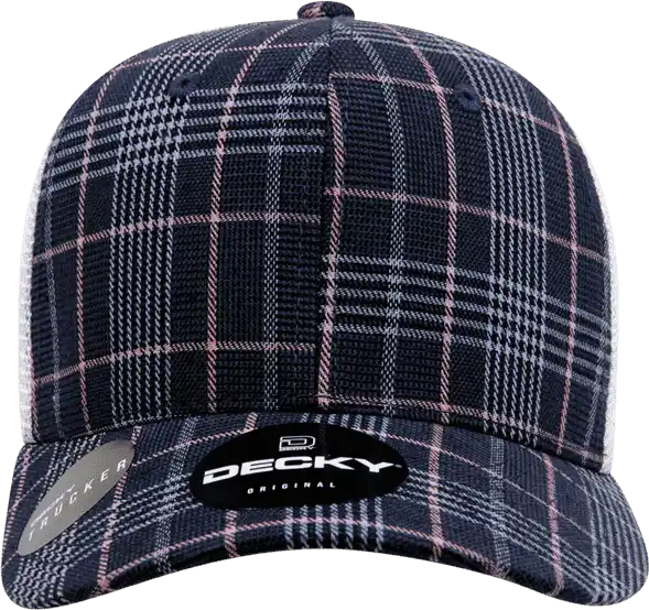 Decky 6017 M/c Plaid Cap - White 123 - one Size Fits Most