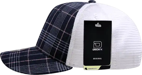 Decky 6017 M/c Plaid Cap - White 123 - one Size Fits Most
