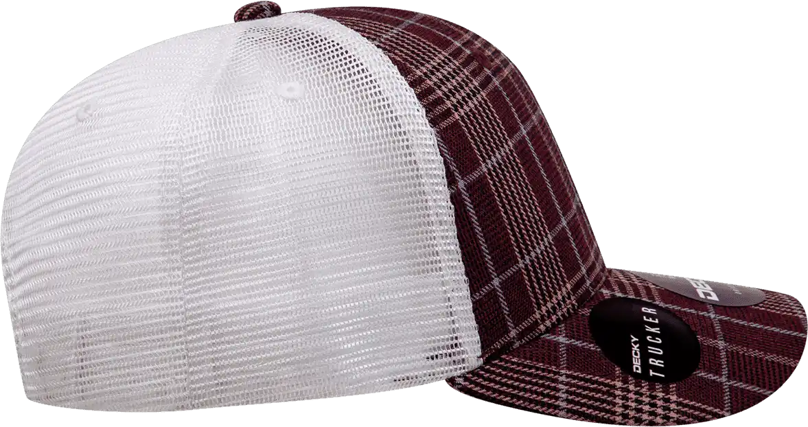 Decky 6017 M/c Plaid Cap - White 125 - one Size Fits Most