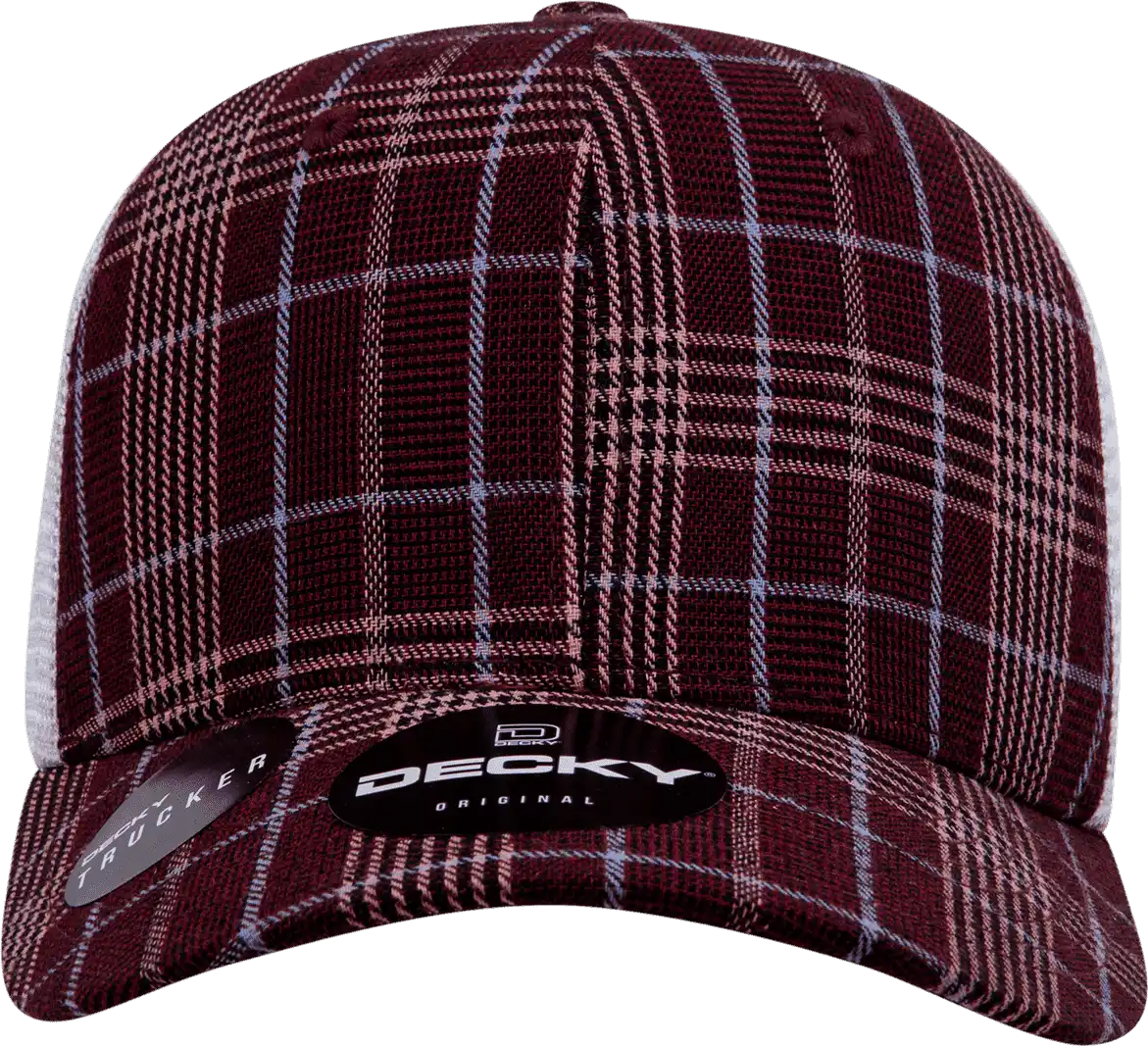 Decky 6017 M/c Plaid Cap - White 125 - one Size Fits Most