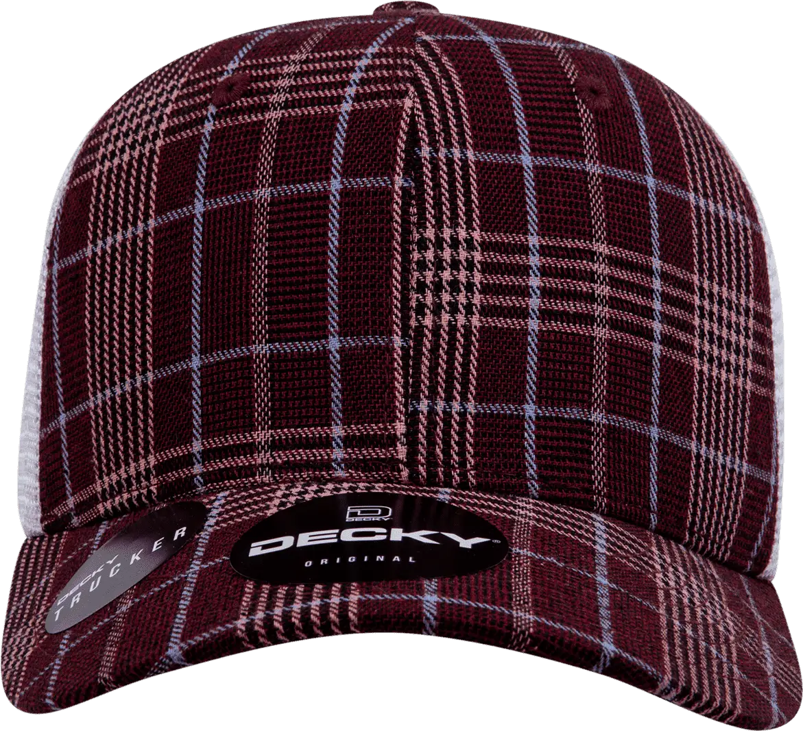 Decky 6017 M/c Plaid Cap - White 125