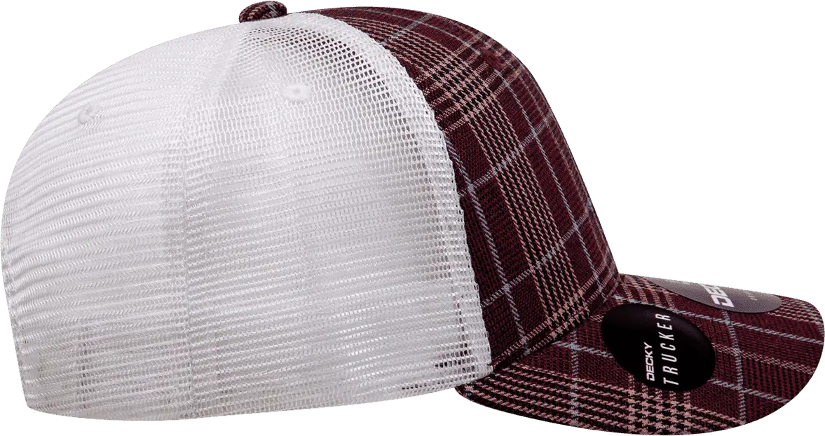 Decky 6017 M/c Plaid Cap - White 125