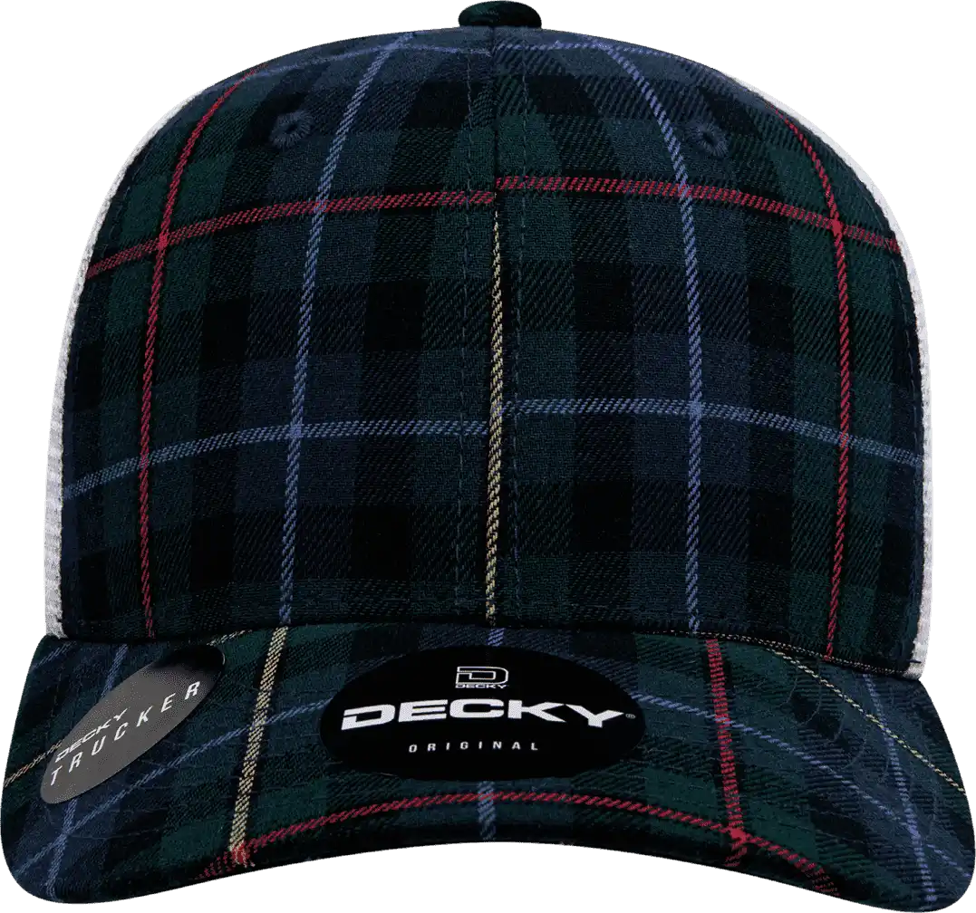 Decky 6017 M/c Plaid Cap - White 126 - one Size Fits Most