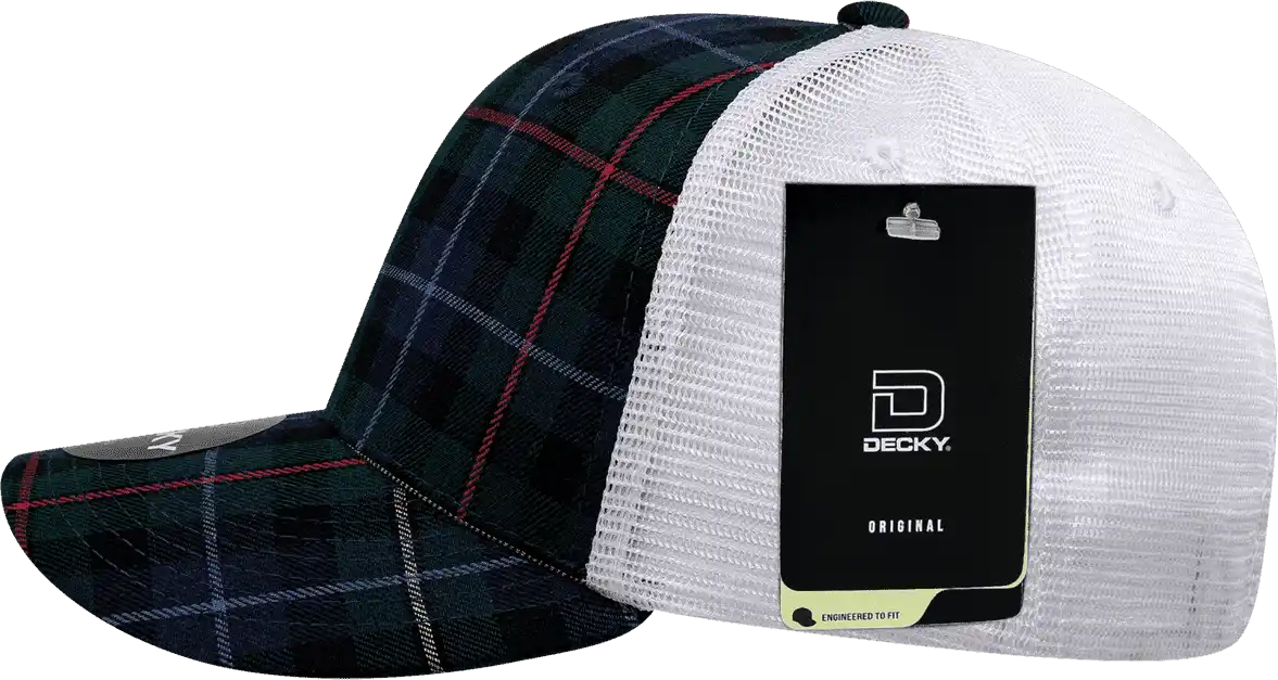 Decky 6017 M/c Plaid Cap - White 126 - one Size Fits Most