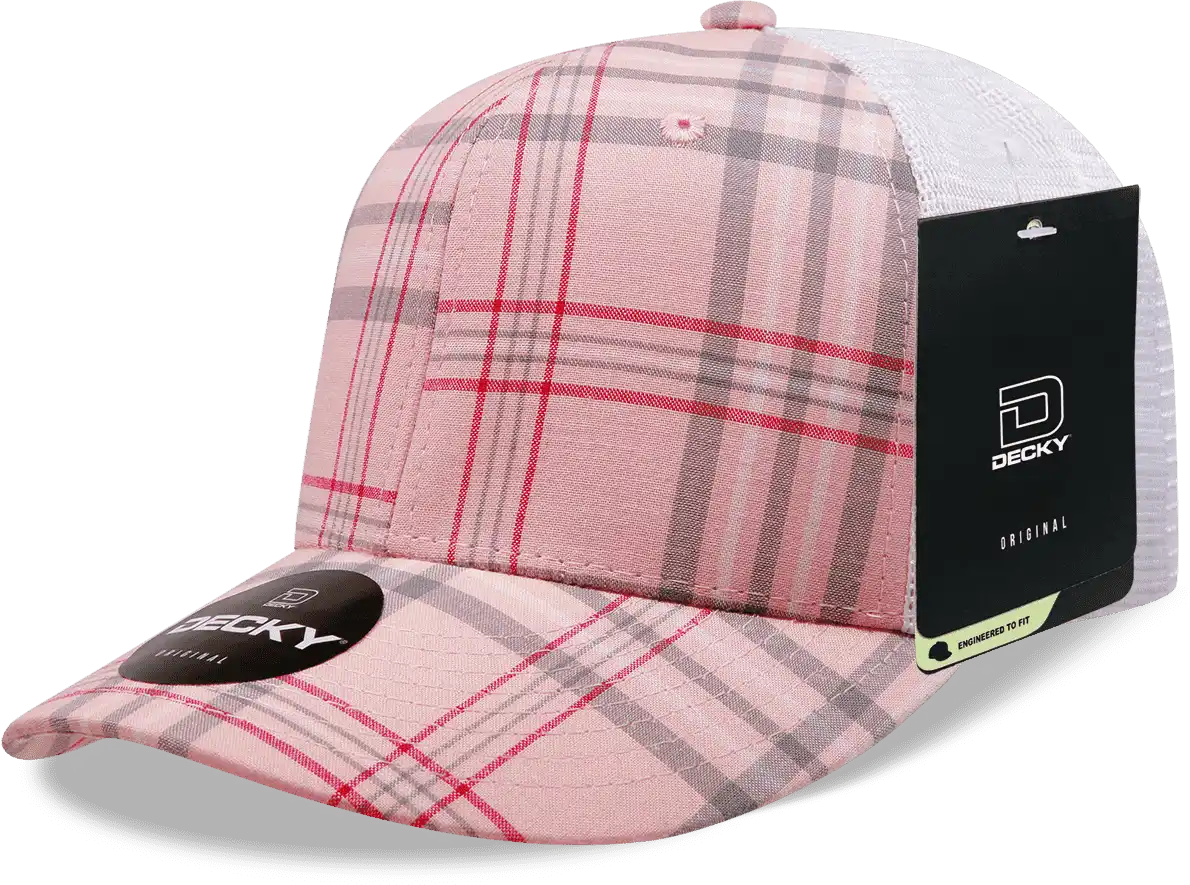 Decky 6017 M/c Plaid Cap - White 138 - one Size Fits Most