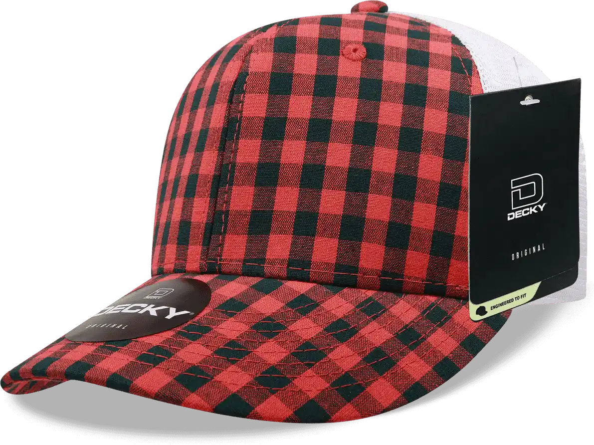 Decky 6017 M/c Plaid Cap - White 143 - one Size Fits Most