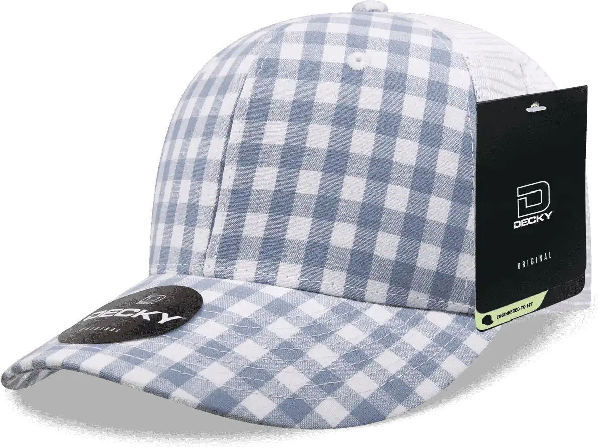 Decky 6017 M/c Plaid Cap - White 145 - one Size Fits Most