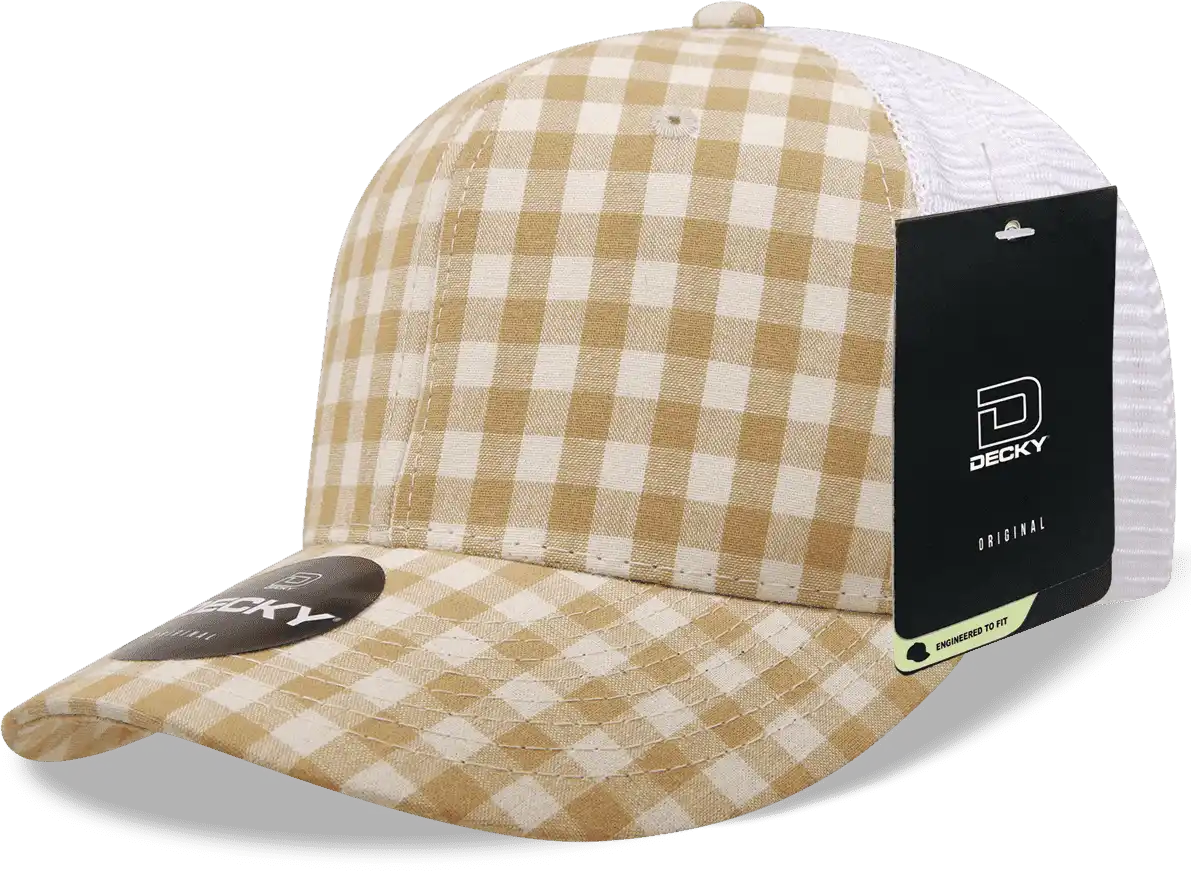 Decky 6017 M/c Plaid Cap - White 146 - one Size Fits Most