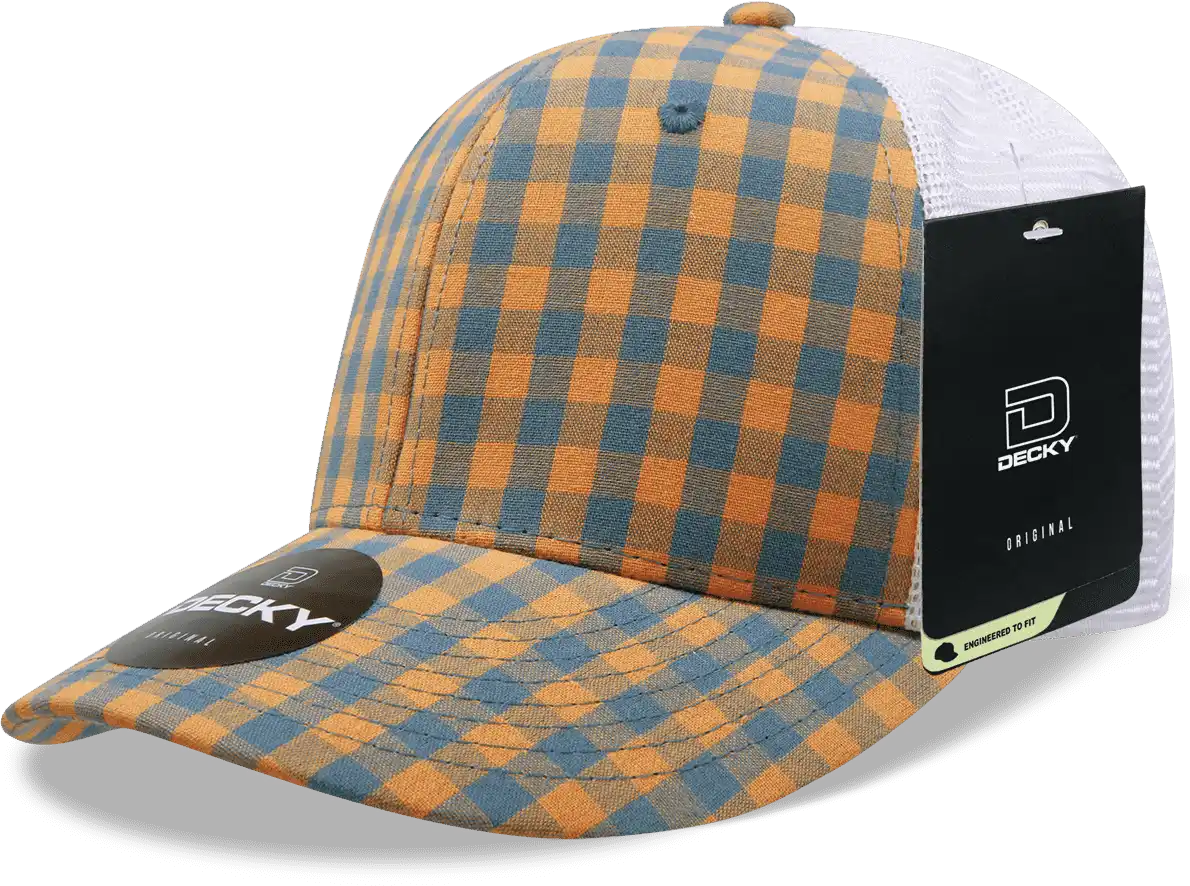 Decky 6017 M/c Plaid Cap - White 149 - one Size Fits Most