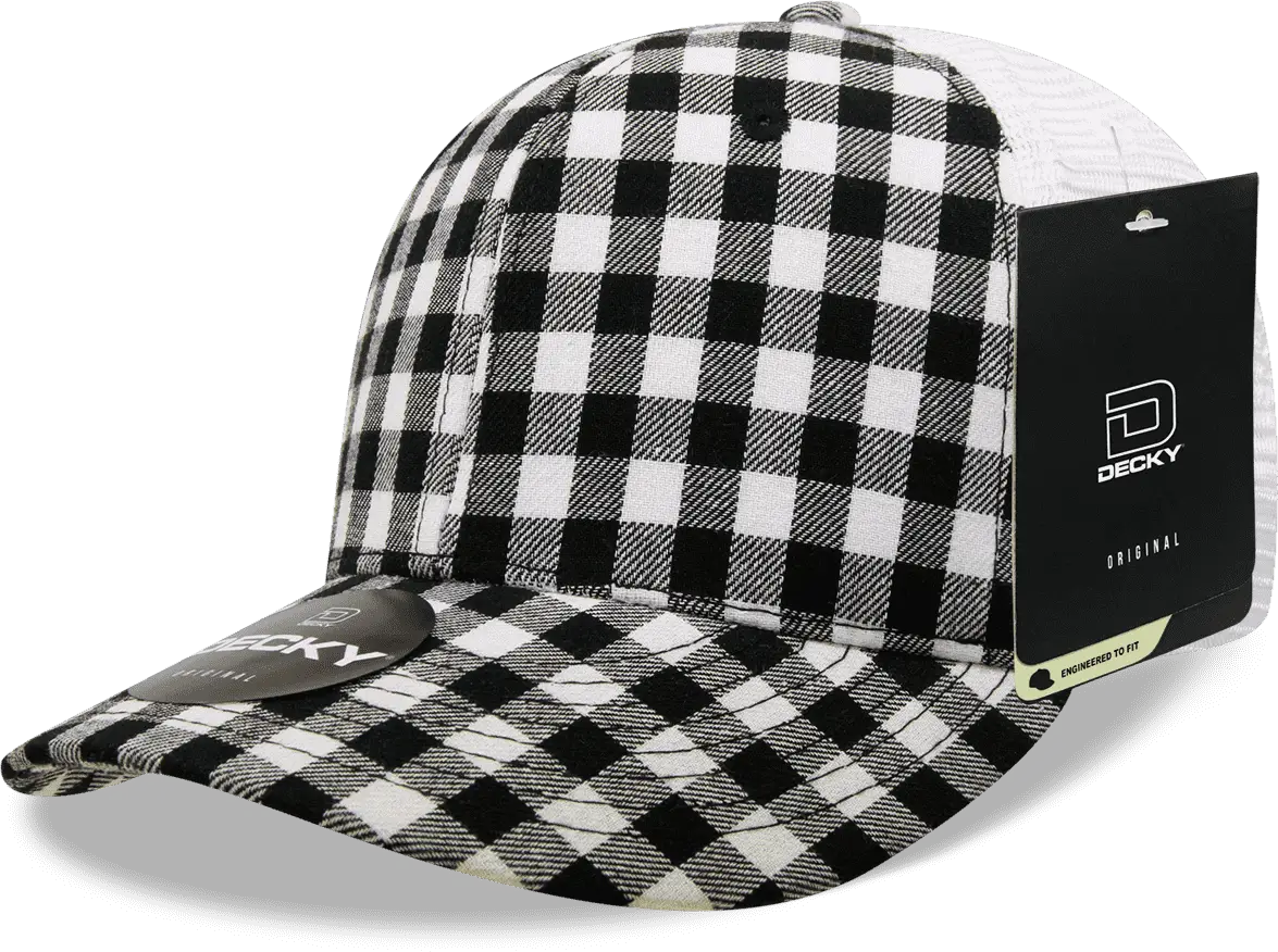 Decky 6017 M/c Plaid Cap - White 151