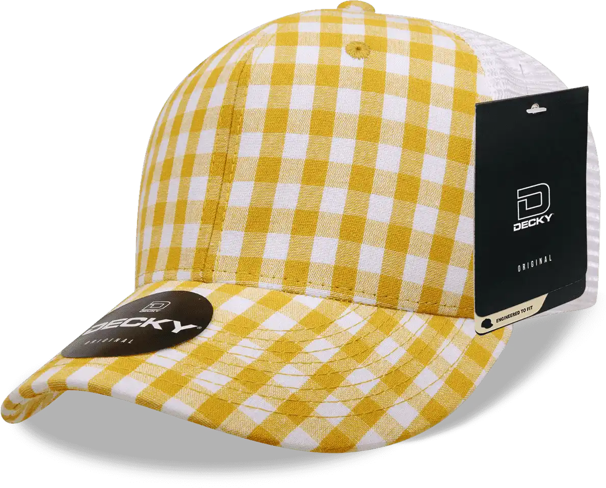 Decky 6017 M/c Plaid Cap - White 160 - one Size Fits Most