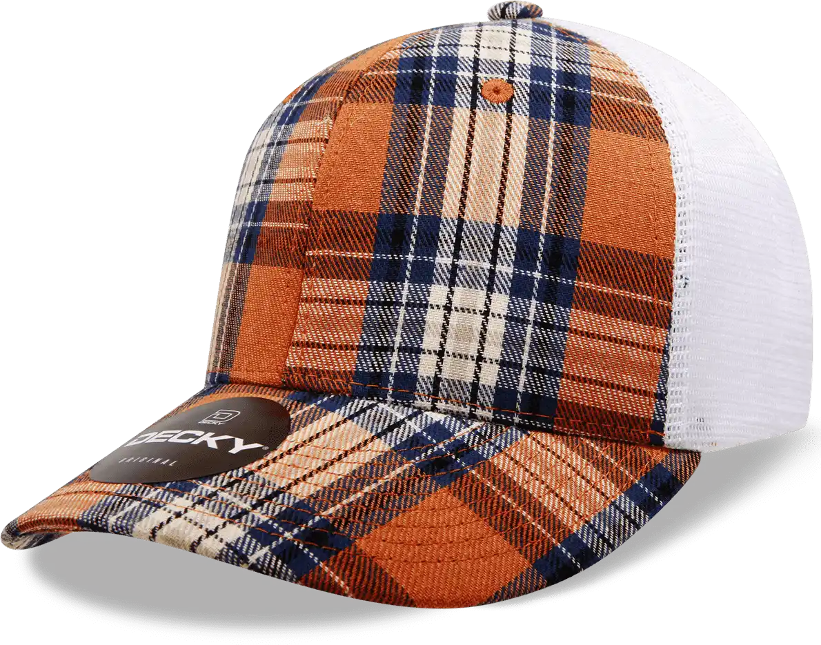 Decky 6017 M/c Plaid Cap - White 169 - one Size Fits Most