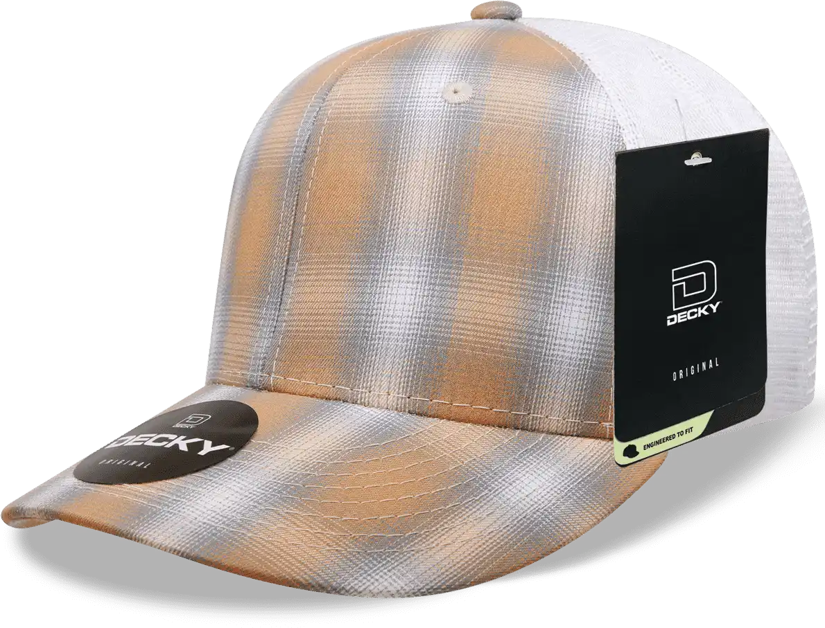 Decky 6017 M/c Plaid Cap - White 171 - one Size Fits Most