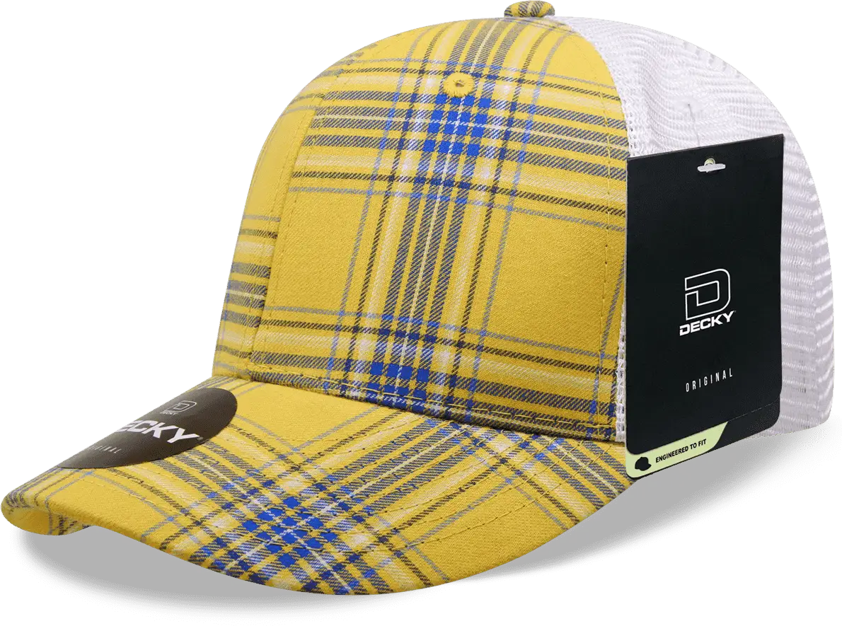 Decky 6017 M/c Plaid Cap - White 173