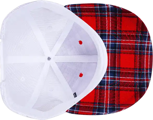 Decky 6017 M/c Plaid Cap - White 180 - one Size Fits Most